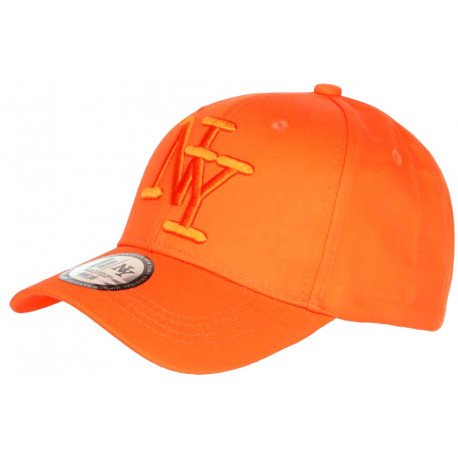 Casquette NY Orange en Coton Tendance Visiere Baseball Stazky CASQUETTES Hip Hop Honour