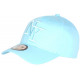 Casquette NY Bleu Pastel en Coton Originale Visiere Baseball Stazky CASQUETTES Hip Hop Honour