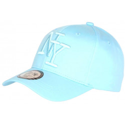 Casquette NY Bleu Pastel en Coton Originale Visiere Baseball Stazky CASQUETTES Hip Hop Honour