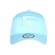 Casquette NY Bleu Pastel en Coton Originale Visiere Baseball Stazky CASQUETTES Hip Hop Honour