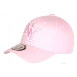 Casquette NY Rose Clair en Coton Originale Visiere Baseball Stazky CASQUETTES Hip Hop Honour