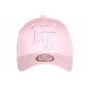 Casquette NY Rose Clair en Coton Originale Visiere Baseball Stazky CASQUETTES Hip Hop Honour