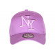 Casquette NY Violette Pastel en Coton Originale Visiere Baseball Stazky CASQUETTES Hip Hop Honour