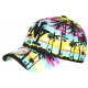 Casquette NY Jaune et Verte Tropical Palmiers Sunrise Baseball CASQUETTES Hip Hop Honour