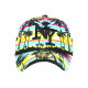 Casquette NY Jaune et Verte Tropical Palmiers Sunrise Baseball CASQUETTES Hip Hop Honour