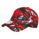 Casquette NY Rouge et Grise Originale Streetwear Baseball Larsy CASQUETTES Hip Hop Honour