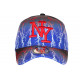 Casquette NY Rouge et Bleue Print Streetwear Baseball Eklyr CASQUETTES Hip Hop Honour