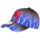 Casquette Enfant Rouge Bleue Print Original Eklyr NY Baseball 7 à 12 ans Casquette Enfant Hip Hop Honour