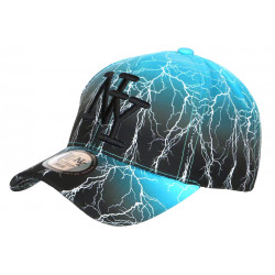 Casquette NY Bleue Turquoise et Noire Design Streetwear Baseball Eklyr CASQUETTES Hip Hop Honour