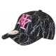 Casquette Enfant Noire et Rose Originale Eklyr NY Baseball 7 à 12 ans Casquette Enfant Hip Hop Honour