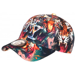 Casquette NY Tigre Orange et Beige Tendance Fashion Baseball Wild CASQUETTES Hip Hop Honour