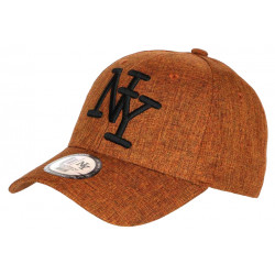 Casquette NY Orange Denim Chinee Classe Tendance Baseball Laxy CASQUETTES Hip Hop Honour