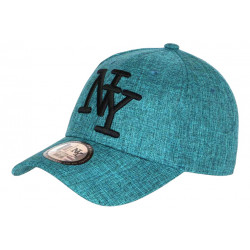 Casquette NY Bleue Turquoise Denim Chinee Classe Baseball Laxy CASQUETTES Hip Hop Honour