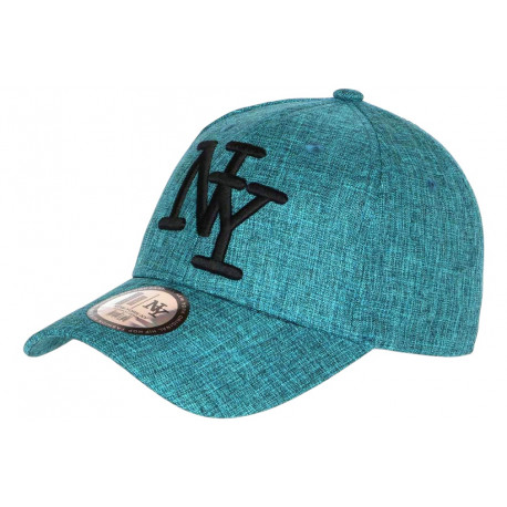 Casquette NY Bleue Turquoise Denim Chinee Classe Baseball Laxy CASQUETTES Hip Hop Honour