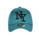 Casquette NY Bleue Turquoise Denim Chinee Classe Baseball Laxy CASQUETTES Hip Hop Honour