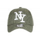 Casquette NY Verte Denim Chinee et Blanche Classe Baseball Laxy CASQUETTES Hip Hop Honour