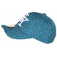 Casquette NY Bleu Turquoise Denim Chinee et Blanche Classe Laxy CASQUETTES Hip Hop Honour