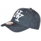 Casquette NY Grise Denim Chinee et Blanche Tendance Baseball Laxy CASQUETTES Hip Hop Honour