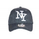 Casquette NY Grise Denim Chinee et Blanche Tendance Baseball Laxy CASQUETTES Hip Hop Honour