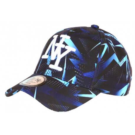 Casquette NY Bleue et Noire Streetwear Originale Baseball Daska CASQUETTES Hip Hop Honour