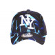 Casquette NY Bleue et Noire Streetwear Originale Baseball Daska CASQUETTES Hip Hop Honour