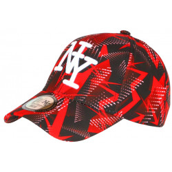 Casquette NY Rouge et Noire Streetwear Originale Baseball Daska CASQUETTES Hip Hop Honour