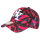 Casquette NY Rose et Noire Streetwear Originale Baseball Daska CASQUETTES Hip Hop Honour