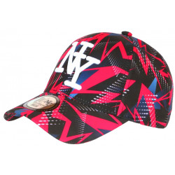 Casquette NY Rose et Noire Streetwear Originale Baseball Daska CASQUETTES Hip Hop Honour