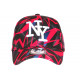Casquette NY Rose et Noire Streetwear Originale Baseball Daska CASQUETTES Hip Hop Honour