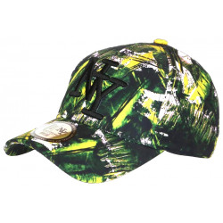 Casquette NY Verte et Jaune Design Streetwear Jungle Baseball CASQUETTES Hip Hop Honour