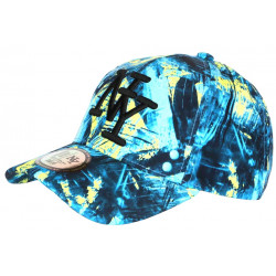 Casquette NY Bleue et Jaune Design Streetwear Jungle Baseball CASQUETTES Hip Hop Honour