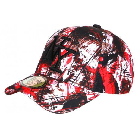 Casquette NY Rouge et Blanche Design Streetwear Jungle Baseball CASQUETTES Hip Hop Honour