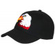 Casquette Aigle Noire et Blanche USA Pygargue Biker Baseball CASQUETTES Nyls Création