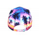 Casquette Los Angeles Bleue Rose Palmiers Tropical Night CASQUETTES Hip Hop Honour