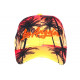 Casquette Enfant Orange et Rouge Los Angeles Tropical Dream 7 à 11 ans Casquette Enfant Hip Hop Honour