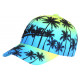 Casquette Enfant Bleue et Jaune Los Angeles Tropical Sunrise 7 à 11 ans Casquette Enfant Hip Hop Honour