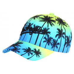 Casquette Enfant Bleue et Jaune Los Angeles Tropical Sunrise 7 à 11 ans Casquette Enfant Hip Hop Honour