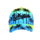 Casquette Enfant Bleue et Jaune Los Angeles Tropical Sunrise 7 à 11 ans Casquette Enfant Hip Hop Honour