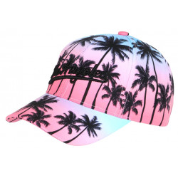 Casquette Enfant Rose et Bleue Los Angeles tropicale Sunrise 7 à 11 ans Casquette Enfant Hip Hop Honour