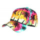 Casquette Los Angeles Rose et Verte Palmiers Tropical Boreal Baseball CASQUETTES Hip Hop Honour