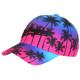 Casquette Enfant Bleue et Rose Los Angeles tropicale Sunrise 7 à 11 ans Casquette Enfant Hip Hop Honour