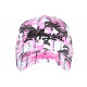 Casquette Los Angeles Blanche et Rose Palmiers Tropical Boreal Baseball CASQUETTES Hip Hop Honour