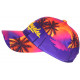 Casquette Enfant Violette et Orange Los Angeles tropicale Sunshine 7 a 11 ans Casquette Enfant Hip Hop Honour