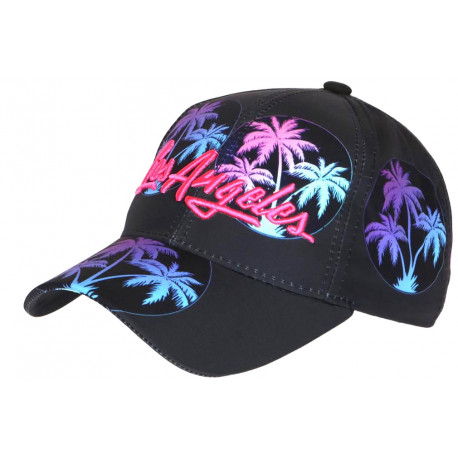 Casquette Enfant Rose et Noire Los Angeles tropicale Sunshine 7 a 11 ans Casquette Enfant Hip Hop Honour