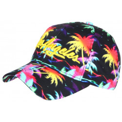 Casquette Enfant Noire et Jaune Los Angeles tropicale Sunshine 7 a 11 ans Casquette Enfant Hip Hop Honour