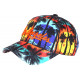 Casquette Enfant Orange et Verte Los Angeles tropicale Sunshine 7 a 11 ans Casquette Enfant Hip Hop Honour