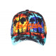 Casquette Enfant Orange et Verte Los Angeles tropicale Sunshine 7 a 11 ans Casquette Enfant Hip Hop Honour