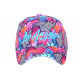 Casquette Los Angeles Bleue et Rose Fleurs Tropicales Boreal Baseball CASQUETTES Hip Hop Honour