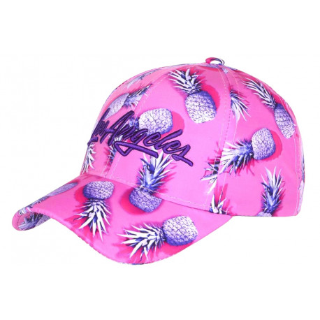 Casquette Enfant Rose Ananas Los Angeles Fruitus NY 7 a 12 ans Casquette Enfant Hip Hop Honour