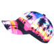 Casquette Enfant rose et bleue Miami Tropical Night de 7 à 11 ans Casquette Enfant Hip Hop Honour